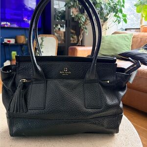 Kate Spade Black Pebbled Leather Satchel